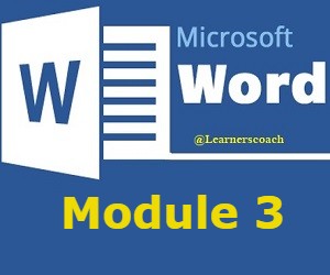 Microsoft word Module 3